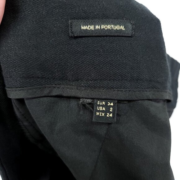 Massimo Dutti Wool Blend Dress Pants Size 2 Straight Leg Pockets - Picture 9 of 13